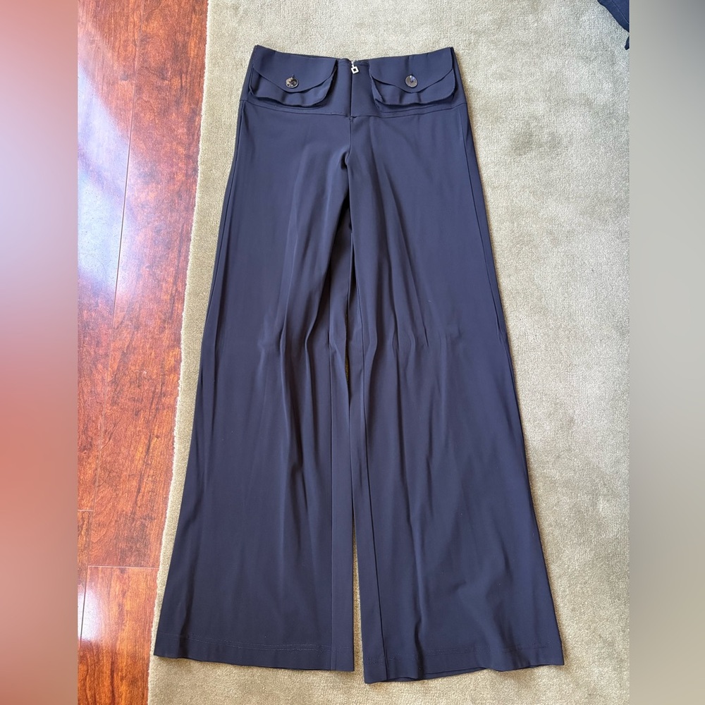 Marithe Francois Girbaud Black Wide-Leg Pants